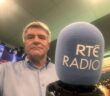 Eoghan Corry with RTE microphone