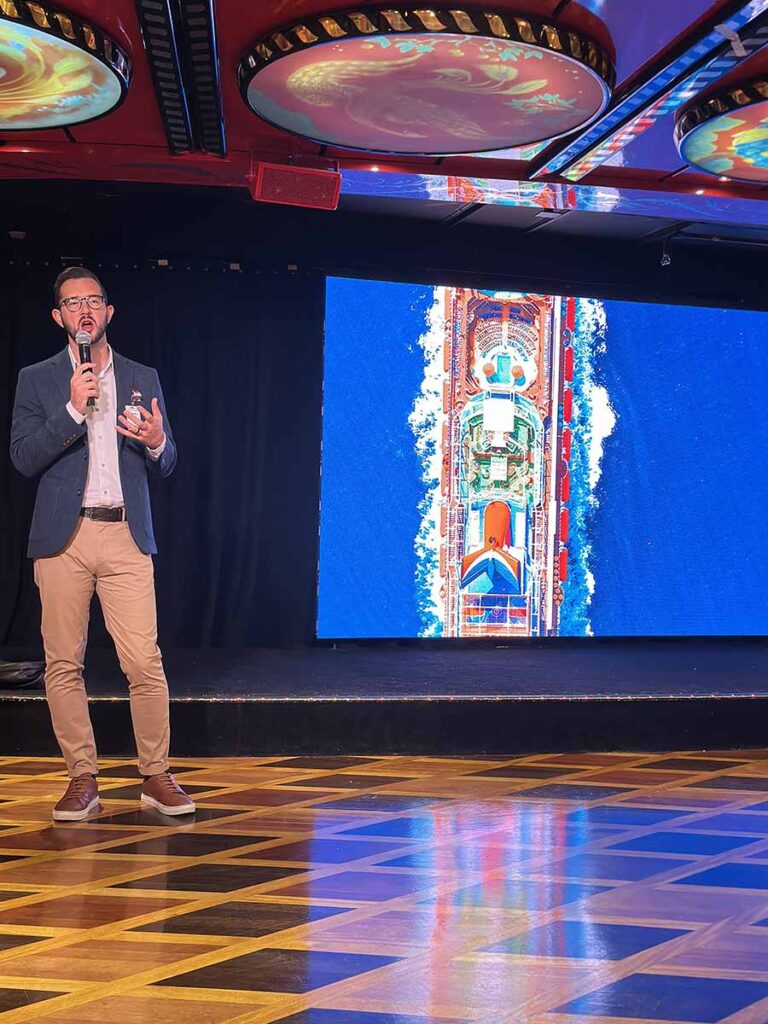 Luke Smith, Carnival speaking at the event