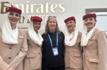 Emirates at the Irish Open: Varvara Novikova Mia Rothwell, Ireland country manager Anita Thomas, Angel Gaire Saint Cloud and Aylin Hertje