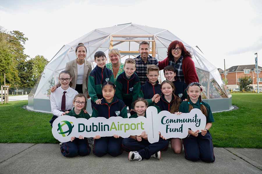 Students from Gaelscoil an Chuilinn