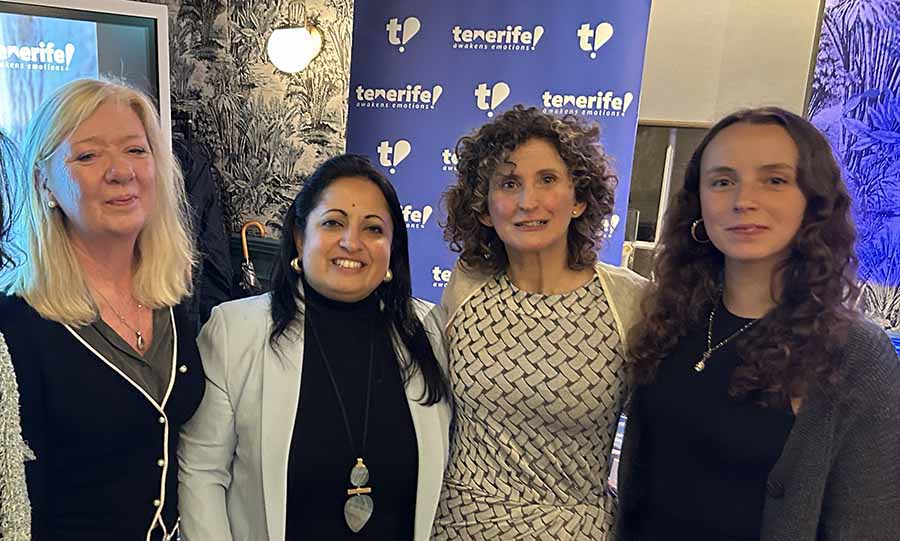Kathryn Mac Donnell, Nuria Lorenzo of Tenerife Tourism, Sara Rivero and Samantha Fulton
