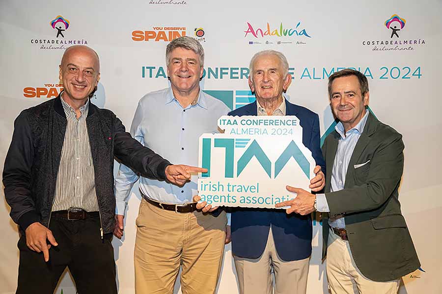Jose Antonio González of Turismo Almería, Eoghan Corry, former ITAA president Con Horgan and Antonio Martin of Andalusia tourism