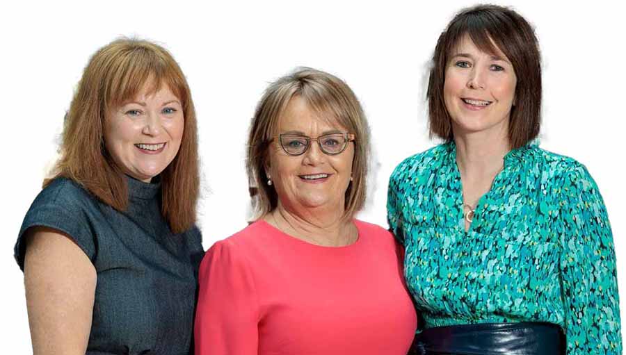 Bernie Whelan, Business Development Manager; Cathy Burke, Managing Director; and Ciara MacConnell, Corporate Travel Manager at Travel Counsellors