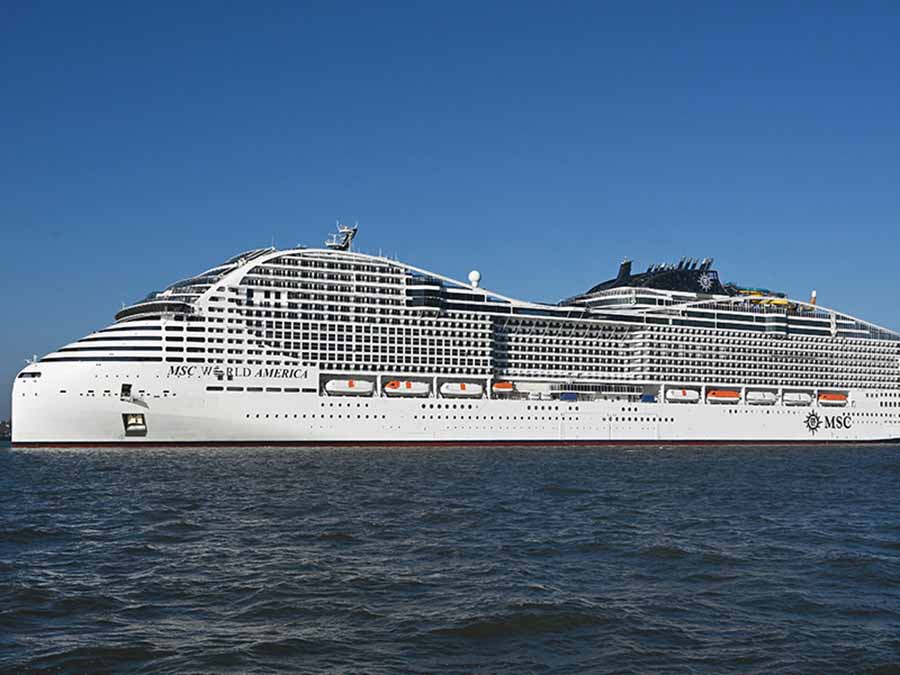 MSC World America sea trials