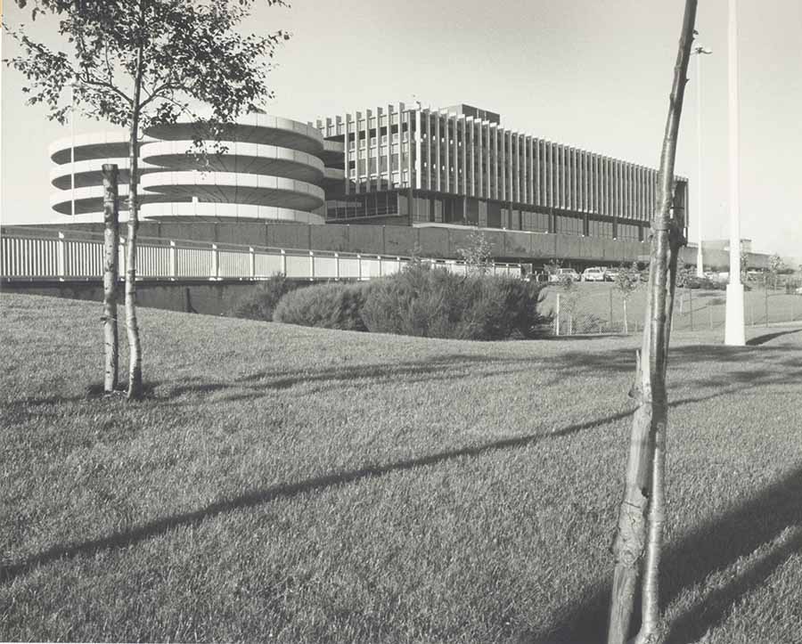 The spiral ramps constructed in 1972 were near used