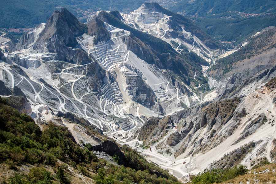 The Brutalist location Carrara quarries