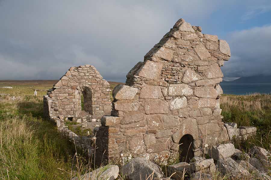 Teampall Deirbhile on  the Mullet peninsula in  north wets Mayo