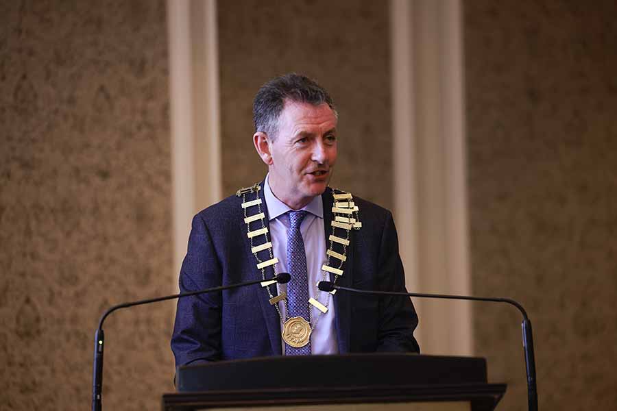 New ITAA President Tom Randles gave his first address as president at the show