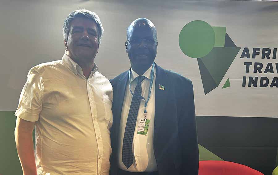 Eoghan Corry and Fredson Bacar Mozambique minister for tourism