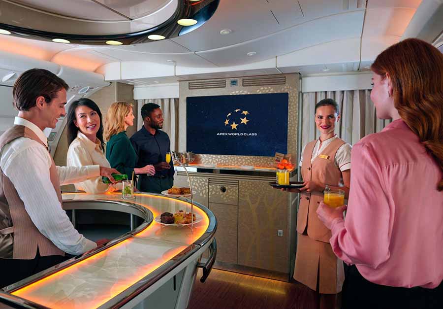 Emirates A380 bar