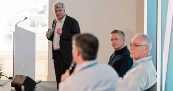 Eoghan Corry moderating the ITAA conference in Alcobaca