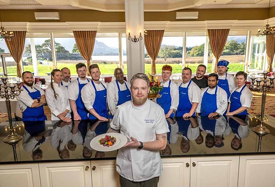 Daniel Glavin with the team at the Lake Hotel Killarney