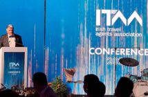 Eoghan Corry speaking at the ITAA conference gala dinner