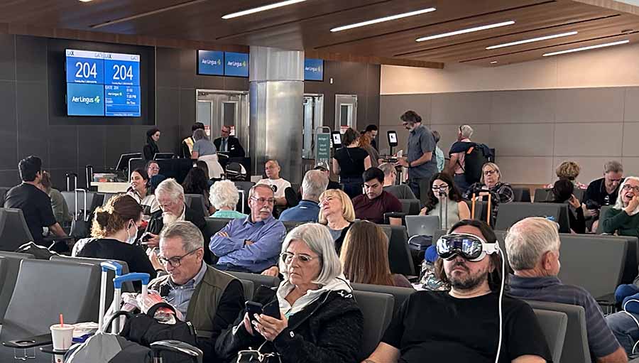 Departure gate for Dublin at LAX