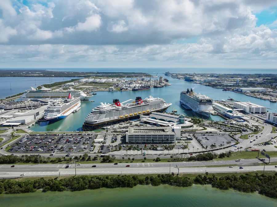 Six ships in Port Canaveral