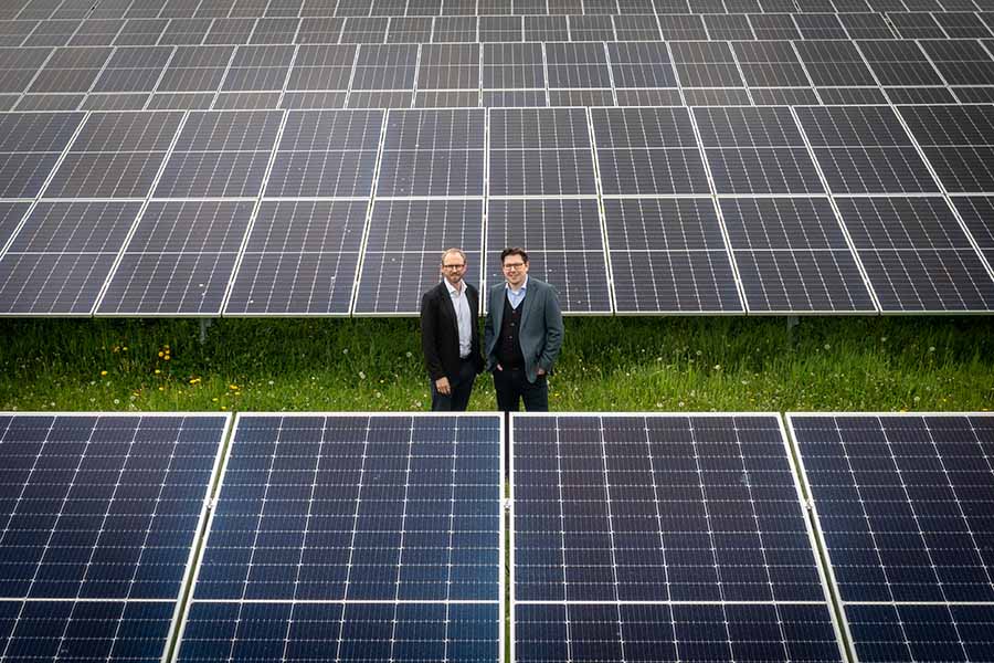 Griffin Group Director Liam-Anthony Griffin & CEO of the Griffin Group Michael Griffin at Monart Solar FARM