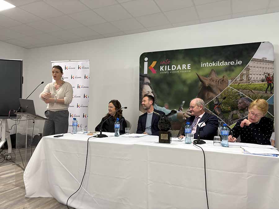 Kildare tourism AGM at Lullymore, Veralouise Behan Leas-Chathaoirleach of Kildare county council, Aine Mangan, Brian Flanagan, David Mongey and Veronica Cooke