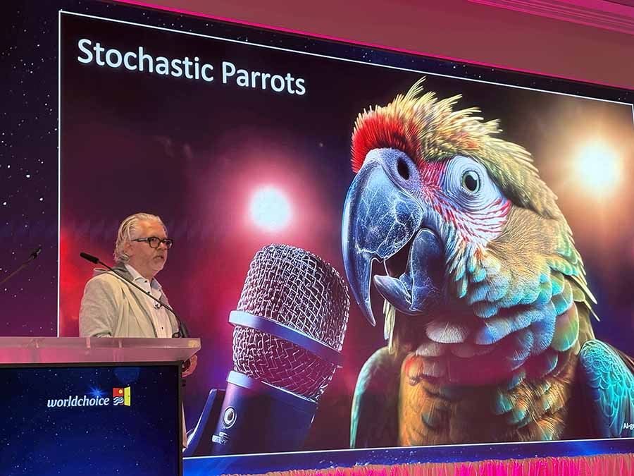 Sascha Nau of Amadeus speaking at Worldchoice conference 2025