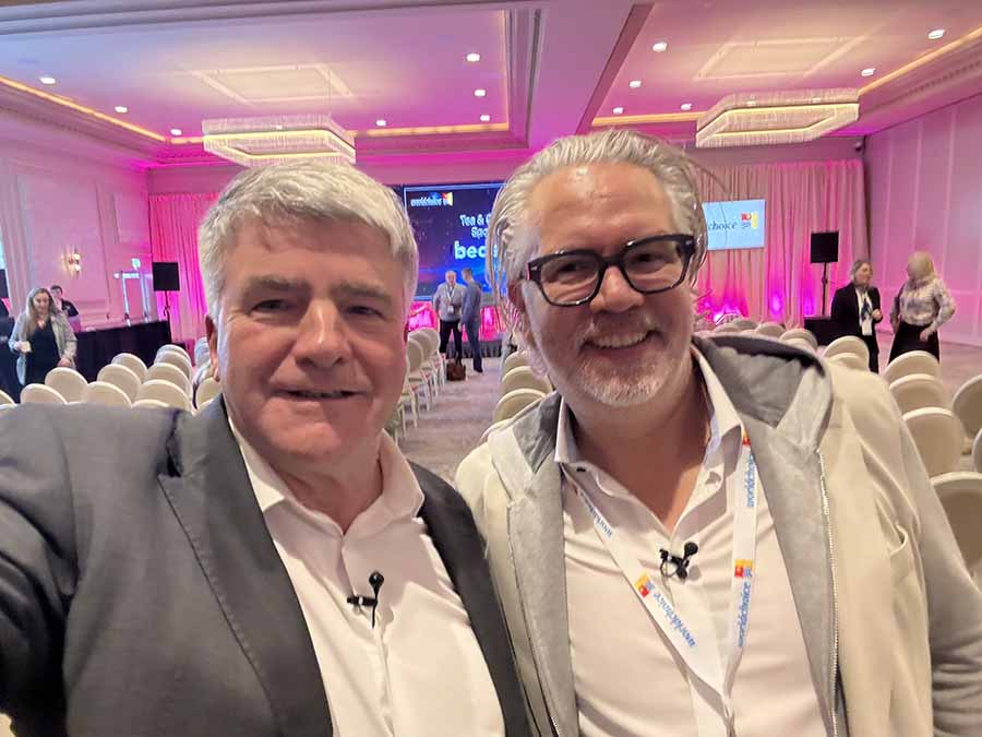 Eoghan Corry and Sascha Nau of Amadeus at Worldchoice conference 2025