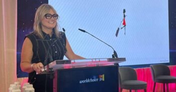 Sarah Slattery speaking at Worldchoice conference 2025