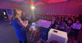 andra Corkin speaking at Travel Centres conference 2025