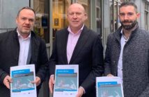 Iarnród Éireann Senior Project Manager Billy Hoey, Director of Commercial Business Units Glenn Carr and Project Manager Eoin O'Shea