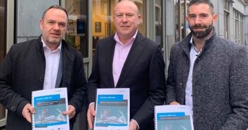 Iarnród Éireann Senior Project Manager Billy Hoey, Director of Commercial Business Units Glenn Carr and Project Manager Eoin O'Shea