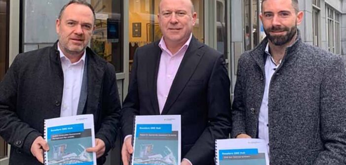 Iarnród Éireann Senior Project Manager Billy Hoey, Director of Commercial Business Units Glenn Carr and Project Manager Eoin O'Shea