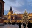 Krakow Old Square and shimmering tree lights