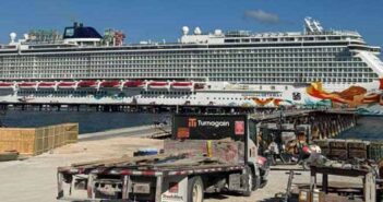 Norwegian Getaway first cruise ship to dock at new pier on Great Stirrup Cay