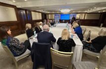 Aaron Langford speking to the Irish travel trade at Powerscourt Hotel