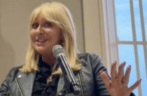 Miriam O'Calaghan speaking at the 30th anniversary even for Travel Department