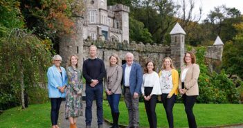 Launching the Inspiring Sustainable Tourism Conference, which is run by the Sustainable Tourism Network (STN), at Killeavy Castle Estate were (L-R) Tracey Mooney, Product Development and Trade Engagement Officer (Tourism), Newry, Mourne and Down District Council; Eimear Callaghan, Head of Experience and Industry Development, Tourism Northern Ireland; Rob Rankin, Director, STN; Robin and Mick Boyle, owners of Killeavy Castle Estate; Lauren Keogh, General Manager, STN; Roisin Finlay, Communications Lead, STN; and Helen Gorman, Head of Stakeholder Engagement (NI), Tourism Ireland.