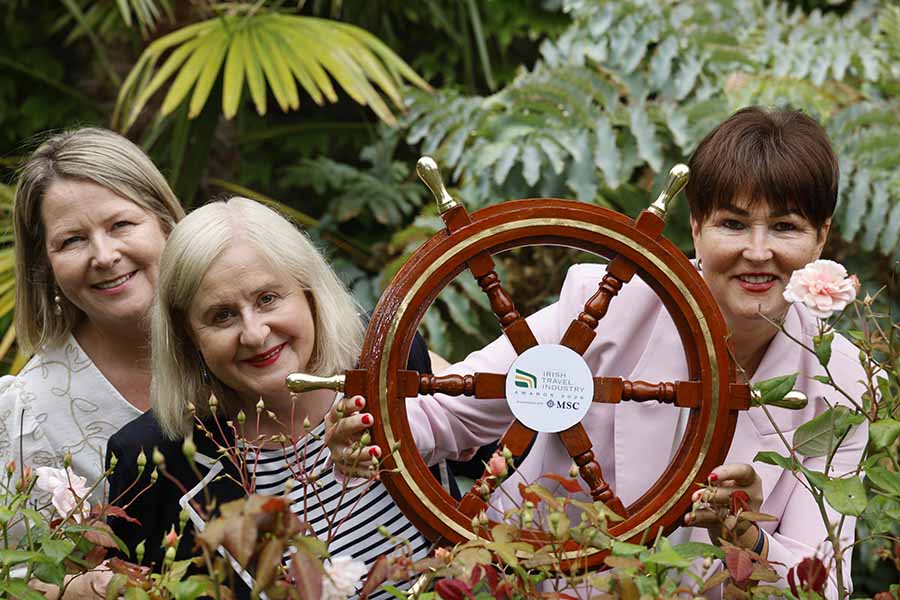 Pictured at the launch of the ITIA awards 2026: Maria Hourican, CEO of Business Exhibitions Limited, Clare Dune CEO of The Irish Travel Agents Association and Suzanne Rowe, (right )Head of Sales Ireland MSC Cruises