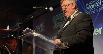 Matt O'Connor speaking at the IHF Gala dinner in Killarney on his inauguration as 41st president