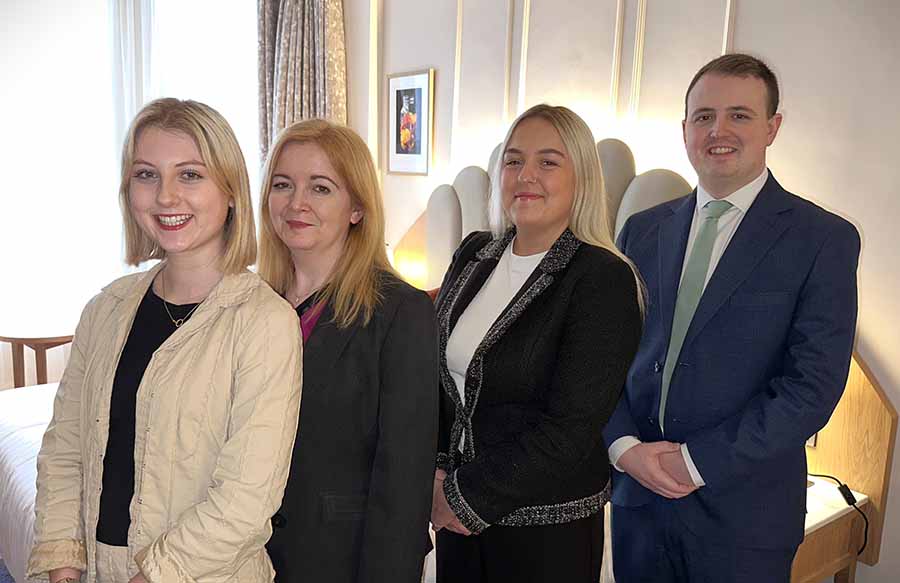 Ewa Gillan, Kathryn Johnston, Shannon McFarlane and Chris Lockhart of the Malone Hotel