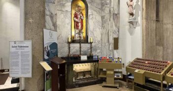 Shrine to Saint Valentine, Whitefriar Street church, Dublin