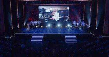 MMichelin Guide launch 2026, John and Sandy Wyer of Forest Avenue of screen ichelin Guide launch 2026, John and Sandy Wyer arrive on stage