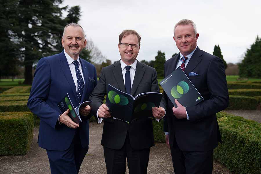 Brendan McGinty, Skillnet Ireland Chairperson, Minister for Further and Higher Education, Research, Innovation and Science, James Lawless TD and Mark Jordan, Skillnet Ireland Chief Executive.
