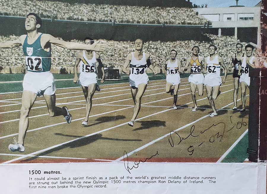 Signed photograph of the winning moment