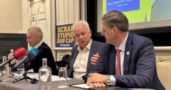 Willile Walsh, Eddie Wiilson and Chris Sanumu press conference on the Dublin passenger cap after giving evidence to the Oireachtas transport committee