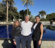 Juana Rosa Aleman of Canary Islands Tourism, Eoghan Corry and Paula Suarez at the Santa Catalinaa Hotel in Las Palmas.