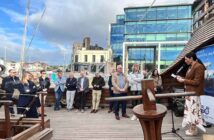 Ana Delgado speaking at the Huelva event in Cork