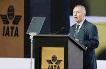 Willie Walsh speaking at IATA 202