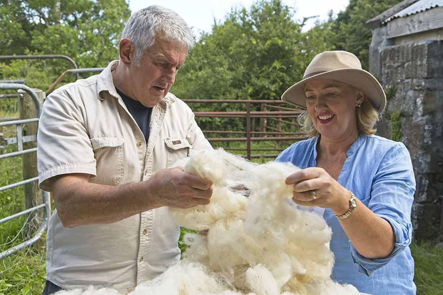 Bláthnaid  and Niall Gallagher, founders of the the  Galway Wool Co-operative
