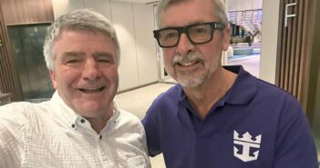 Eoghan Corry and Michael Bayley aboard Legend of the Seas
