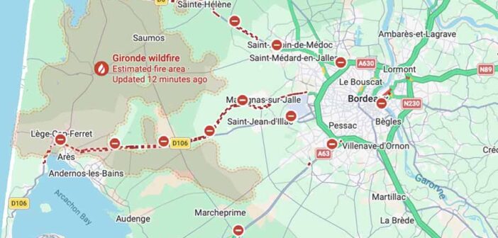 Wildfires in the Gironde