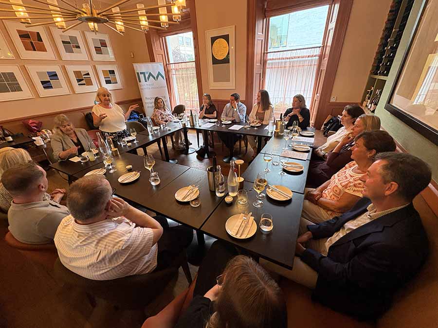 Clare Dunne speaking at the Irish Travel Awards sponsors event in bang restaurant Dublin