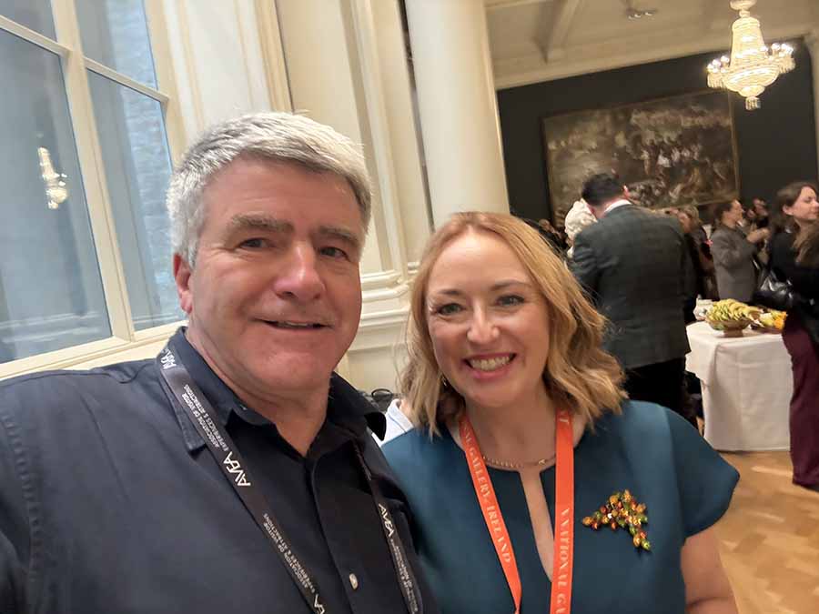 Eoghan Corry with Catherine Flanagan of the AVEA