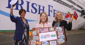 Maire McCarthy of Irish ferries with Maria Hourican and Angela O'Rourke of Business Exhibitions